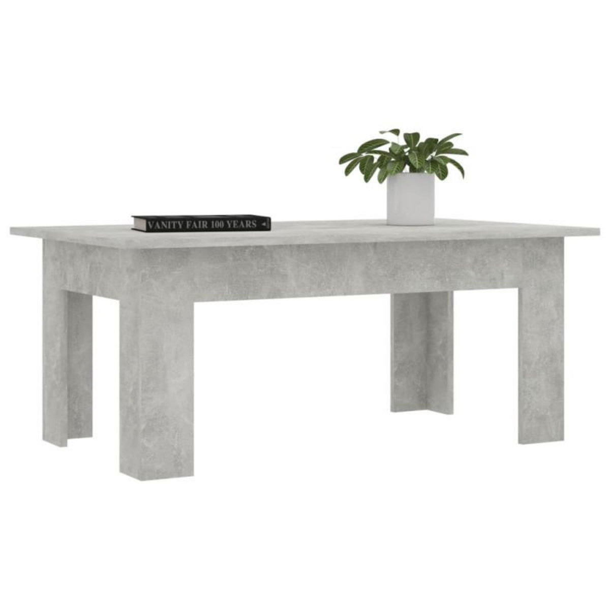 VIDAXL Table basse Gris béton 100x60x42 cm Bois d'ingénierie