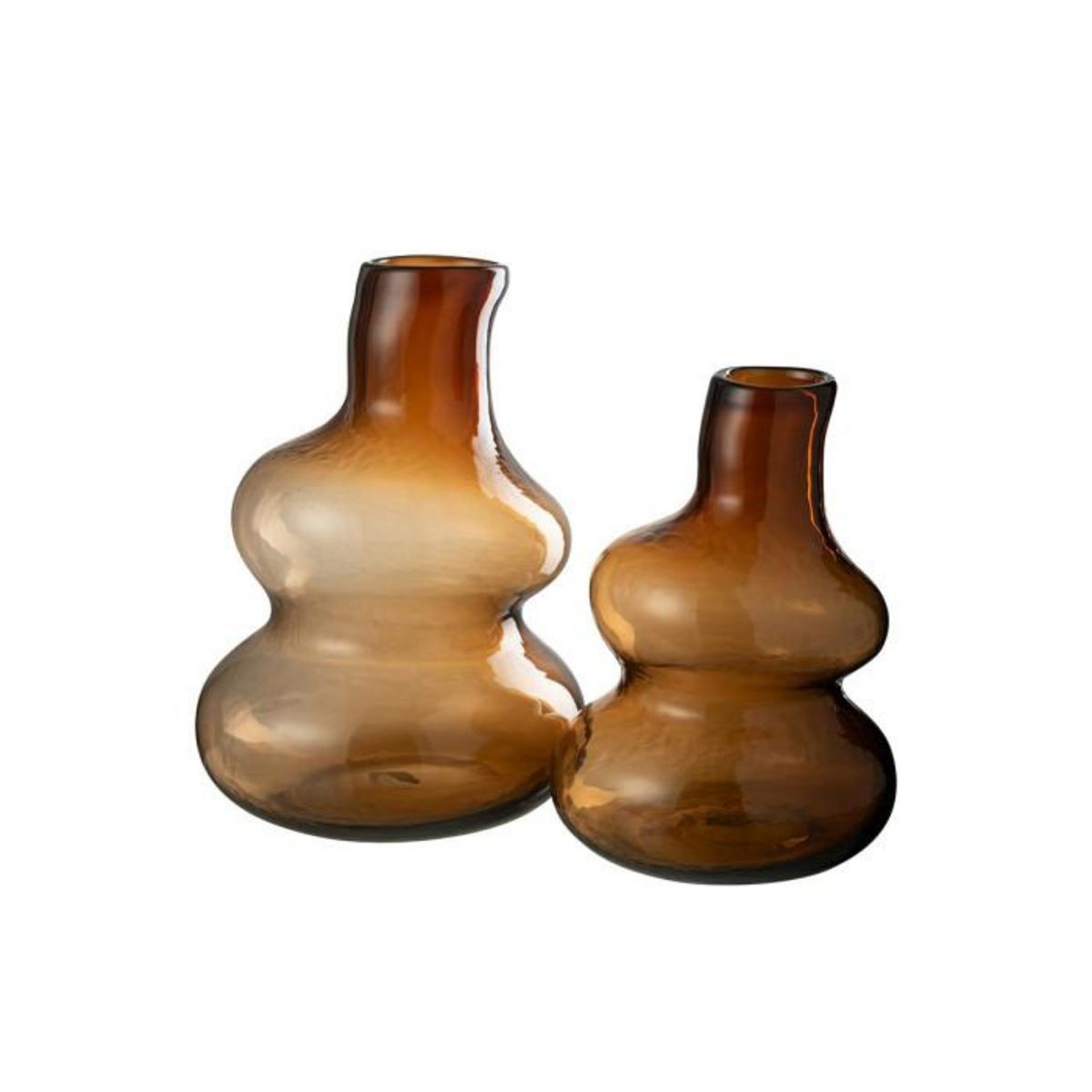 Paris Prix Vase Gourde en Verre  Eclosion  27cm Marron
