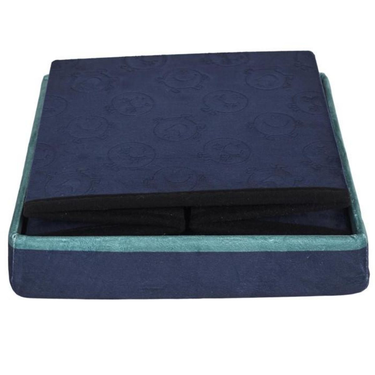 Paris Prix Pouf & Coffre Enfant  Monsieur Heureux  30cm Bleu