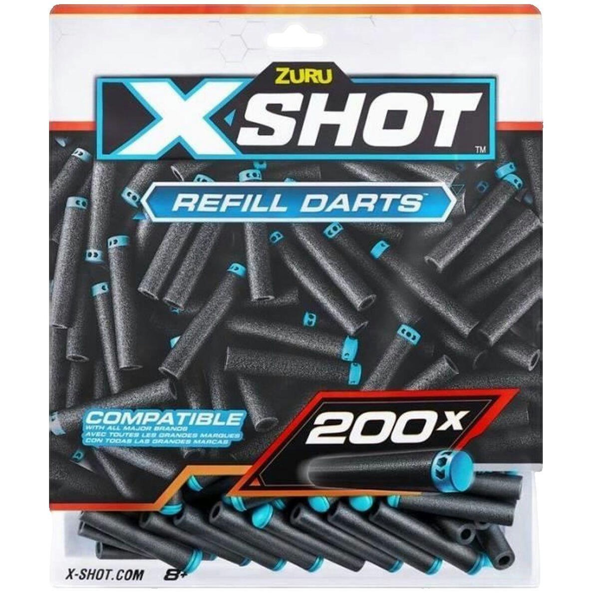 ZURU Fléchettes X-Shot Zuru Pack de 200 fléchettes multicolore