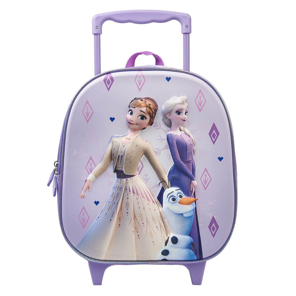 DISNEY Sac maternelle roulettes violet REINE DES NEIGES