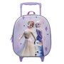 Voir la diapositive 1 : DISNEY Sac maternelle à roulettes violet REINE DES NEIGES