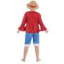 Voir la diapositive 2 : CHAKS Déguisement Luffy - One Piece - Garçon - 7/8 ans (122 à 128 cm)