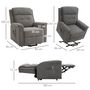 Voir la diapositive 3 : HOMCOM Fauteuil releveur électrique inclinable - repose-pied ajustable - télécommande - Fauteuil de relaxation - tissu polyester aspect lin gris chiné