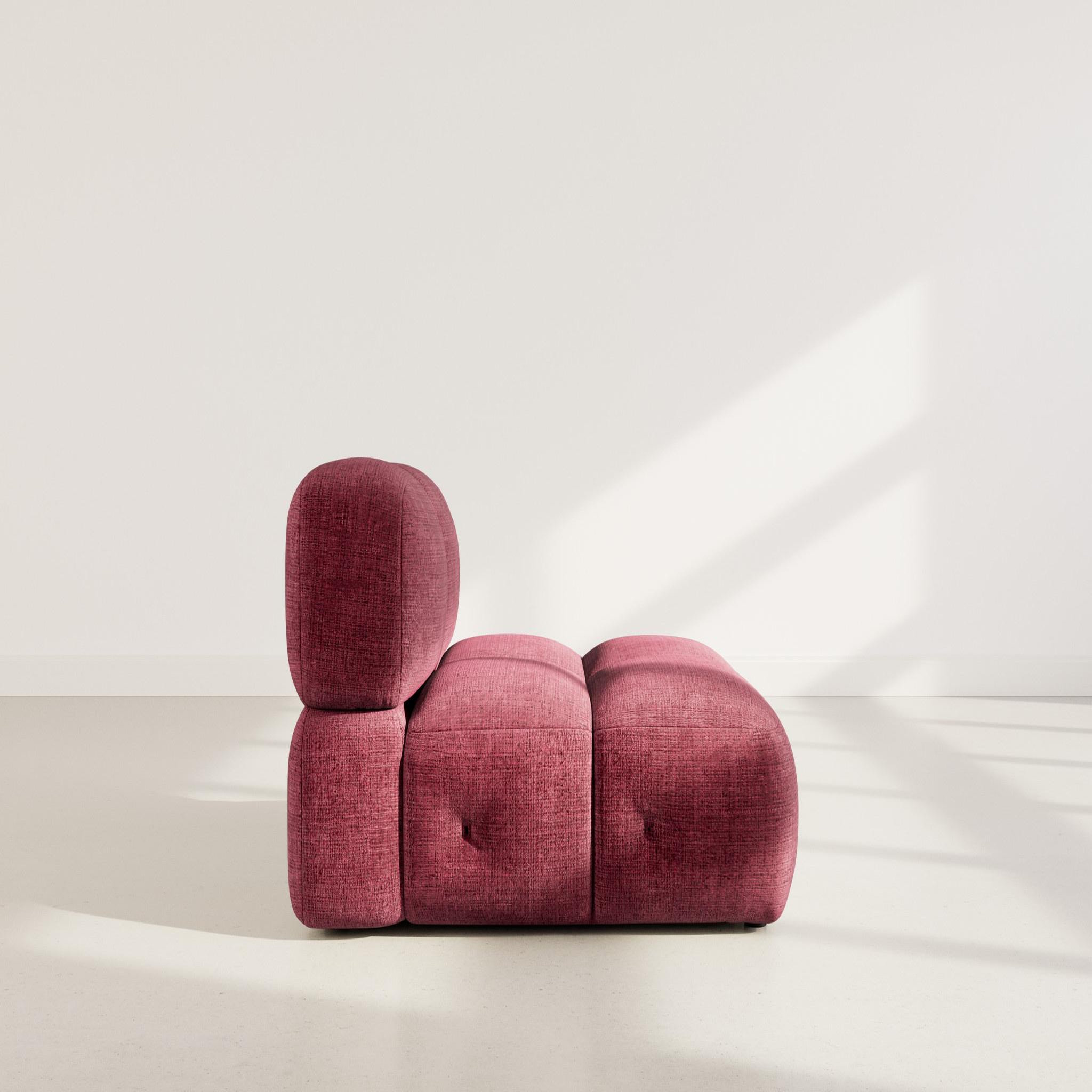 Voir la diapositive 6 : LISA DESIGN Grace - module d'assise en velours texturé