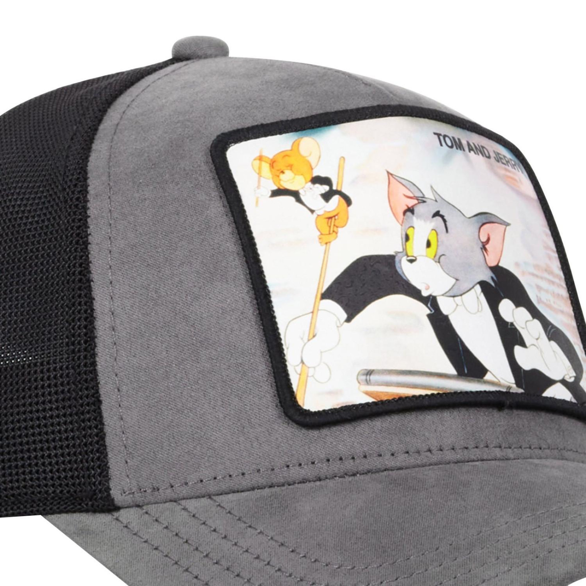 Voir la diapositive 3 : CAPSLAB Casquette trucker avec filet finitions premium tom et jerry