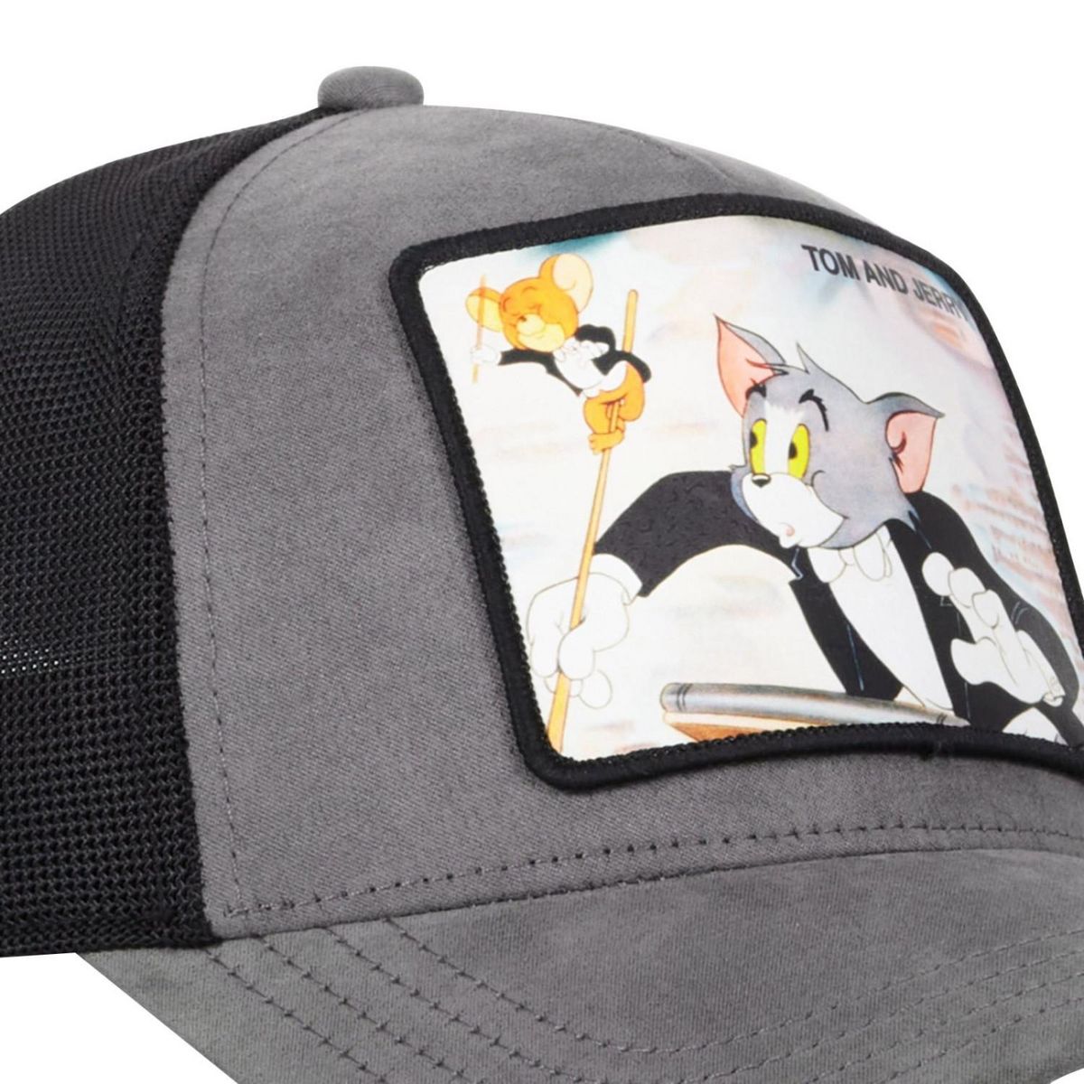 CAPSLAB Casquette trucker avec filet finitions premium Tom et Jerry