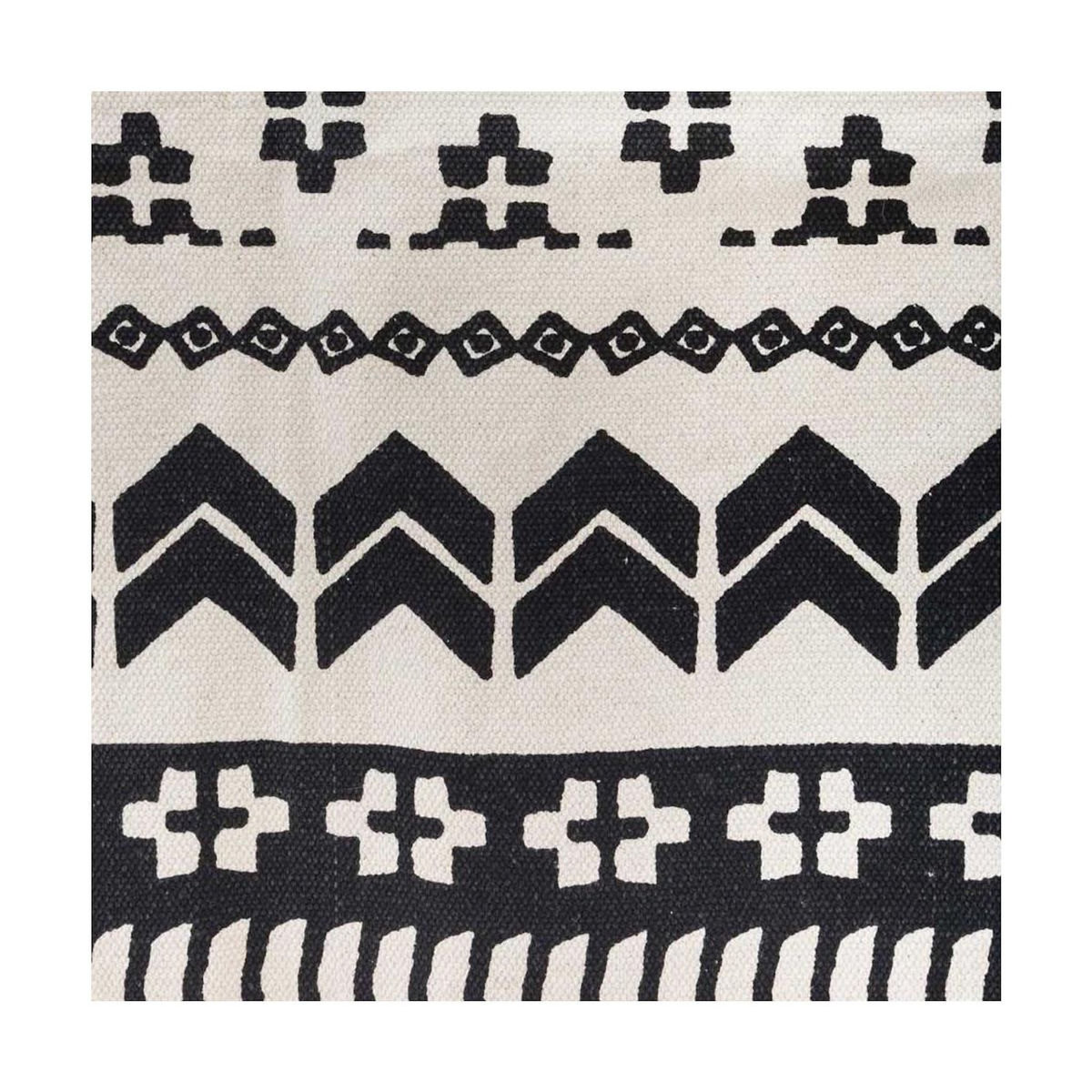 ATMOSPHERA Tapis Déco à Franges  Pailo  120x170cm Noir & Blanc