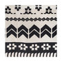 Voir la diapositive 2 : ATMOSPHERA Tapis Déco à Franges  Pailo  120x170cm Noir & Blanc