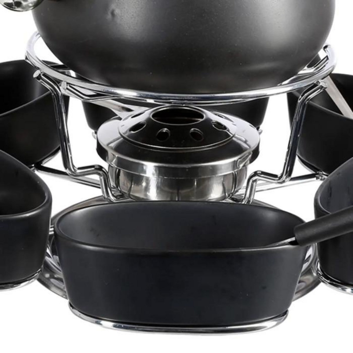 FIVE Service à Fondue Métal  Tournant  38cm Noir