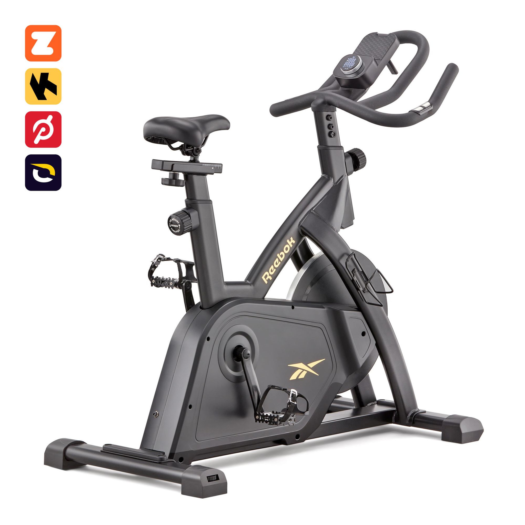 Reebok Spinning bike de fitness ergomètre - reebok - modèle fr30  - maison/appartement - roue d'inertie 18 kg - ecran led