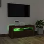 VIDAXL Meuble TV avec lumieres LED Chene marron 90x35x40 cm