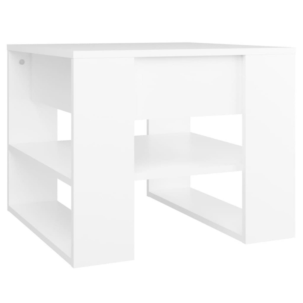 VIDAXL Table basse blanc 55,5x55x45 cm bois d'ingenierie