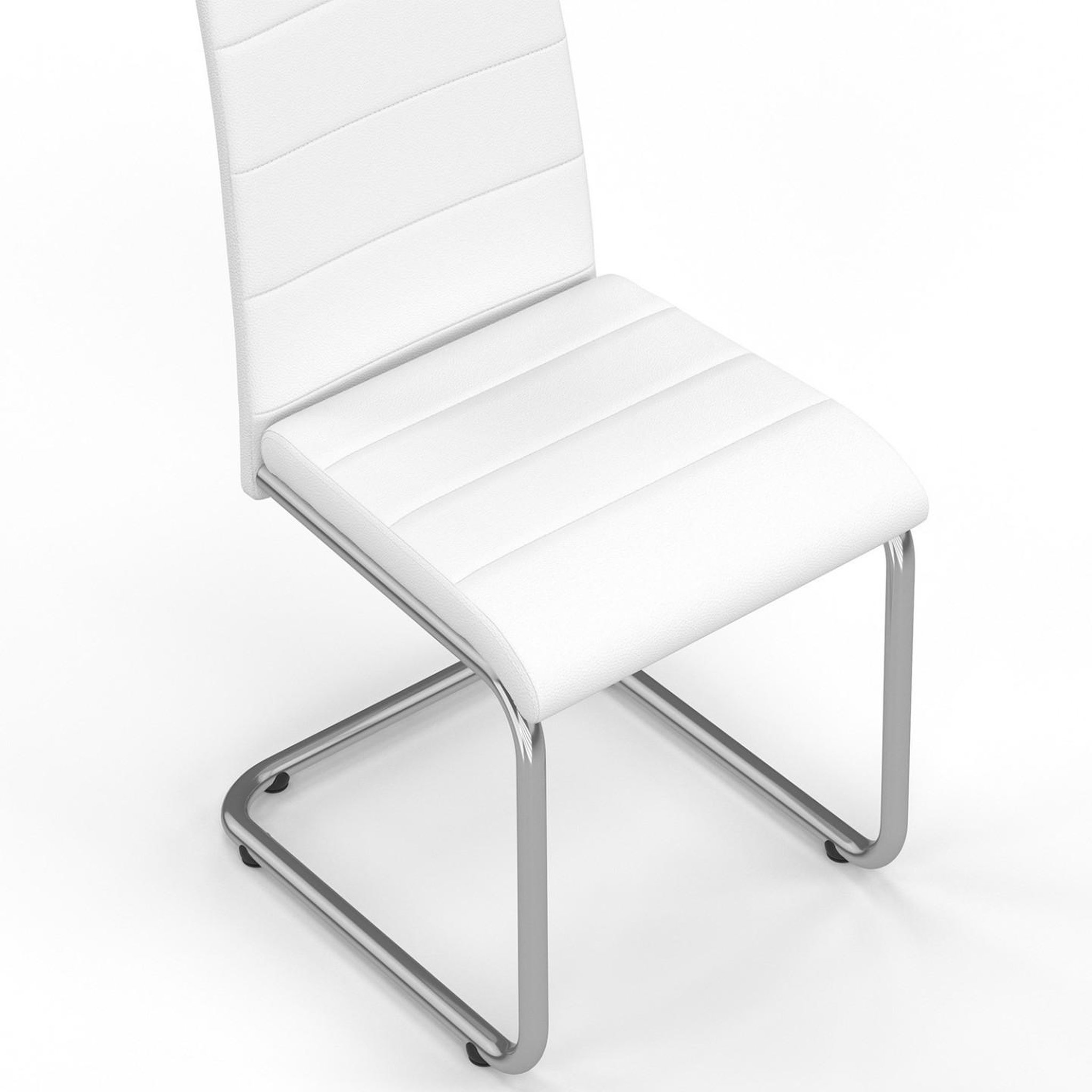 Voir la diapositive 6 : ID MARKET Lot de 6 chaises mia blanches pour salle à manger