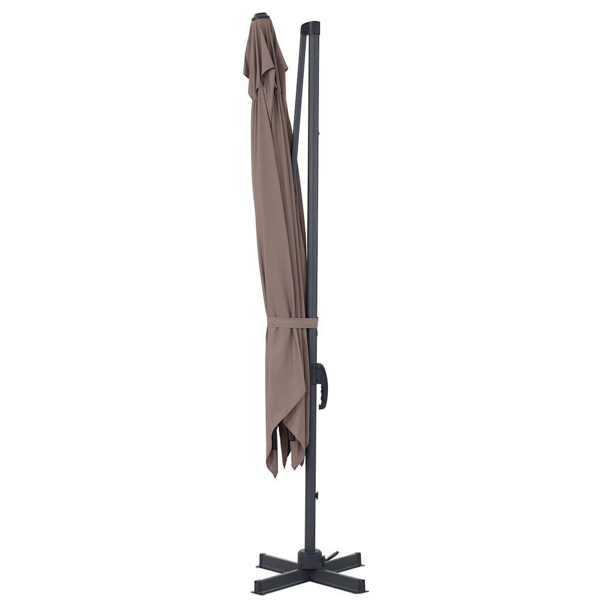 Habitat et Jardin Parasol déporté  Sun 3  - 3 x 3 m - Taupe