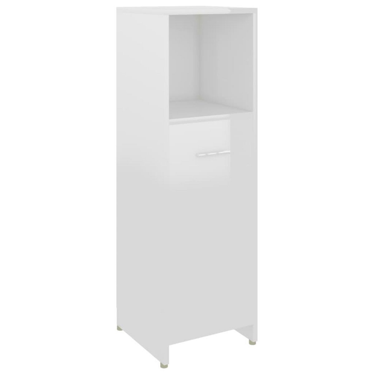 VIDAXL Armoire de salle de bain Blanc brillant 30x30x95 cm