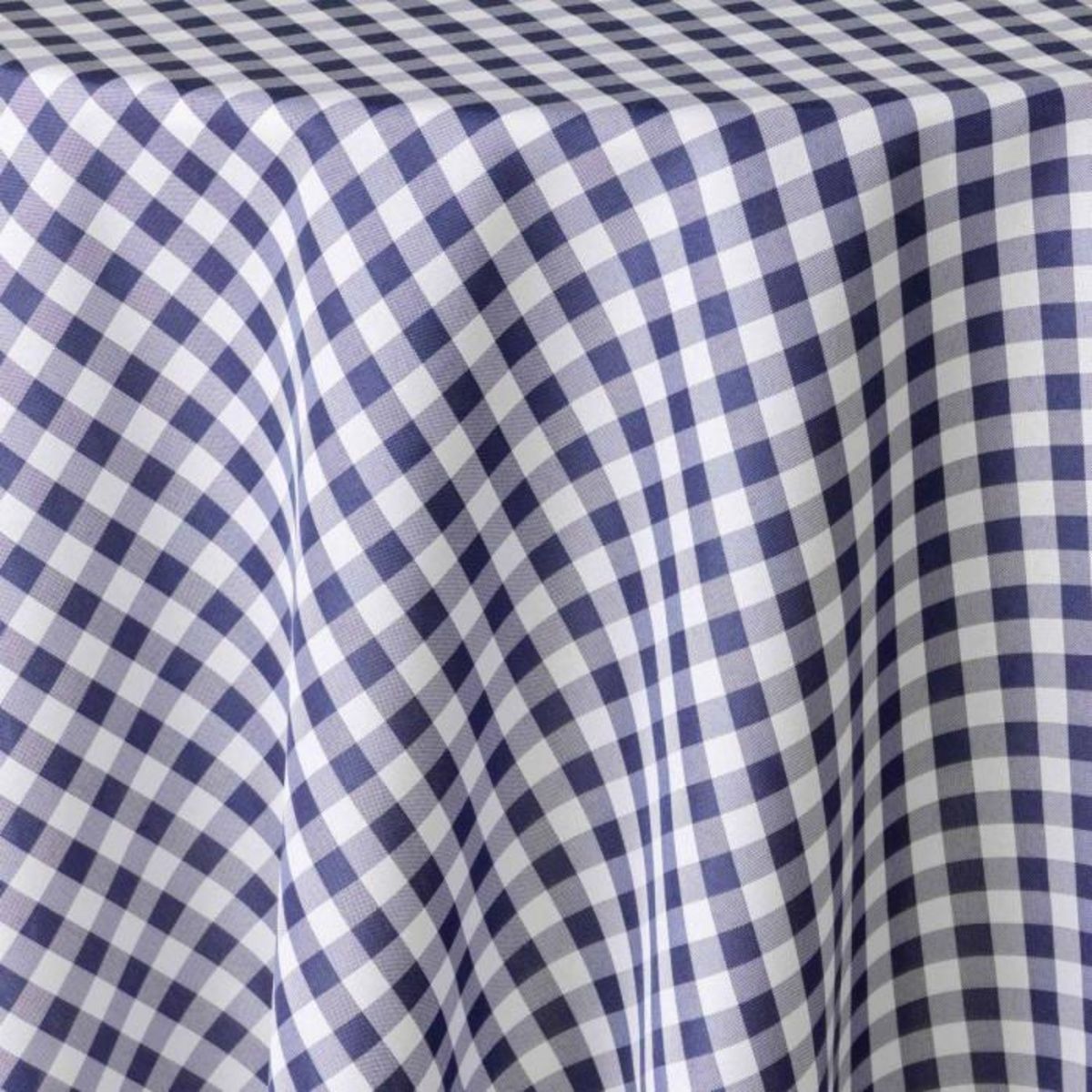 Paris Prix Nappe Ronde Antitache Imprimé  Vichy  180cm Bleu