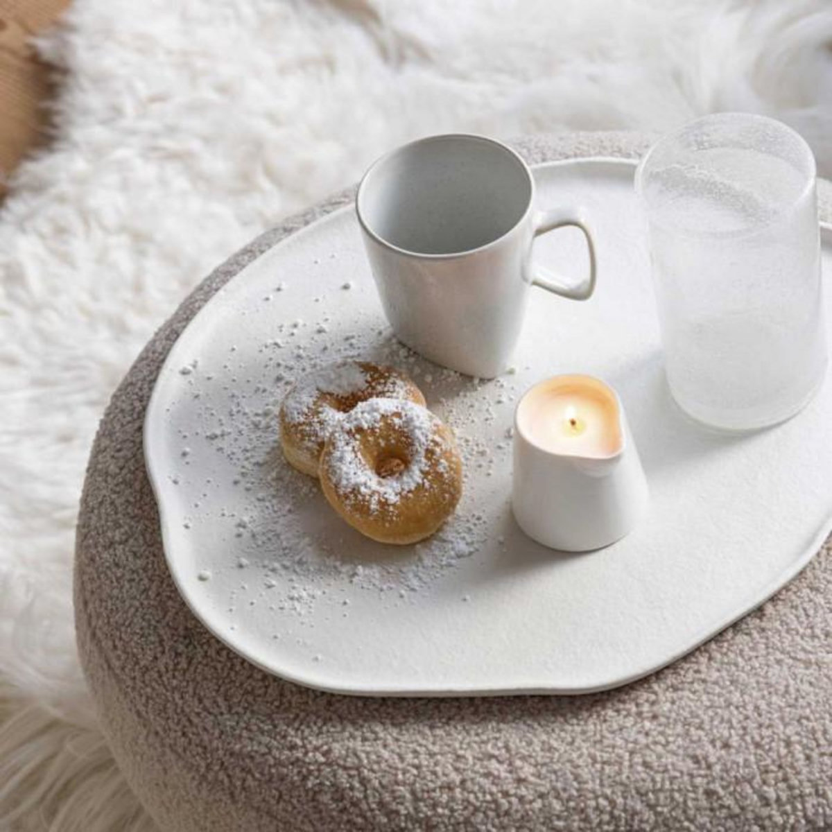 Paris Prix Plateau de Service Asymétrique  Vinta  41cm Blanc