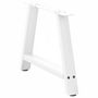 Voir la diapositive 4 : VIDAXL Pieds de table basse forme de A 2 pcs blanc 60x(42-43) cm acier