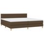 Voir la diapositive 4 : VIDAXL Sommier a lattes de lit matelas et LED Marron fonce 200x200 cm