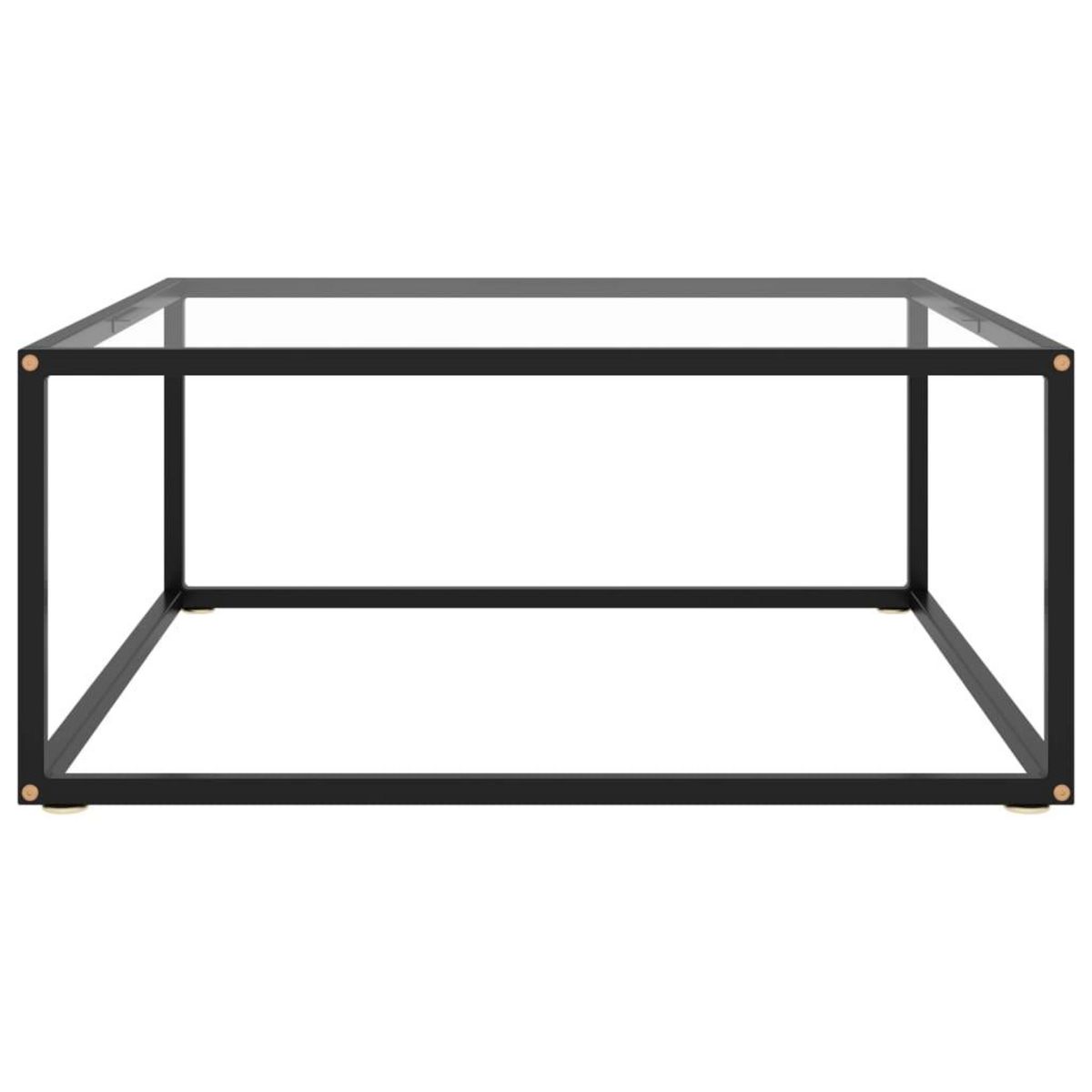 VIDAXL Table basse Noir avec verre trempe 80x80x35 cm