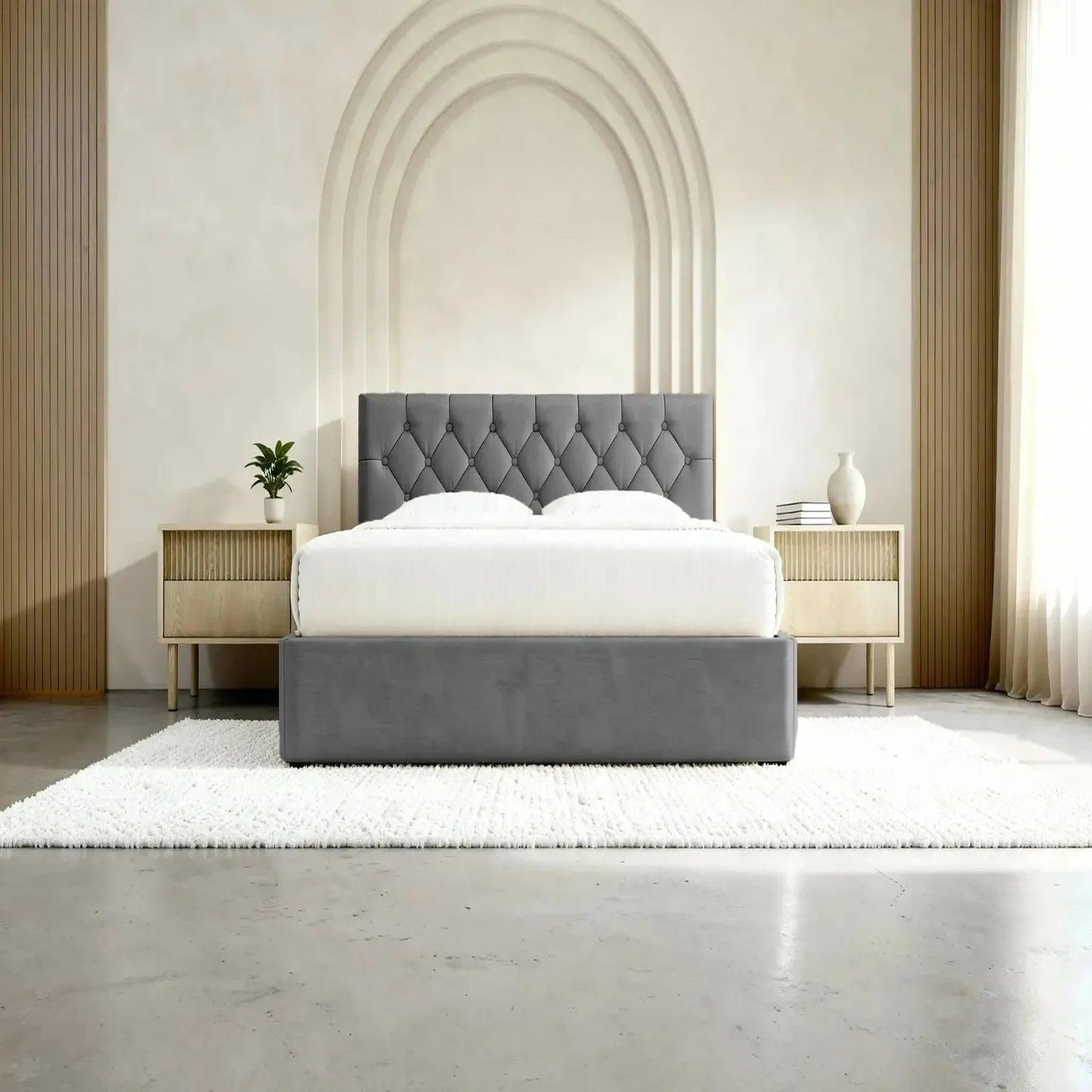 Voir la diapositive 5 : CASANOVA PARIS Emile - lit coffre tissu velours