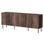Voir la diapositive 1 : BEST MOBILIER Franco - buffet bas - effet bois - 4 portes - 200 cm