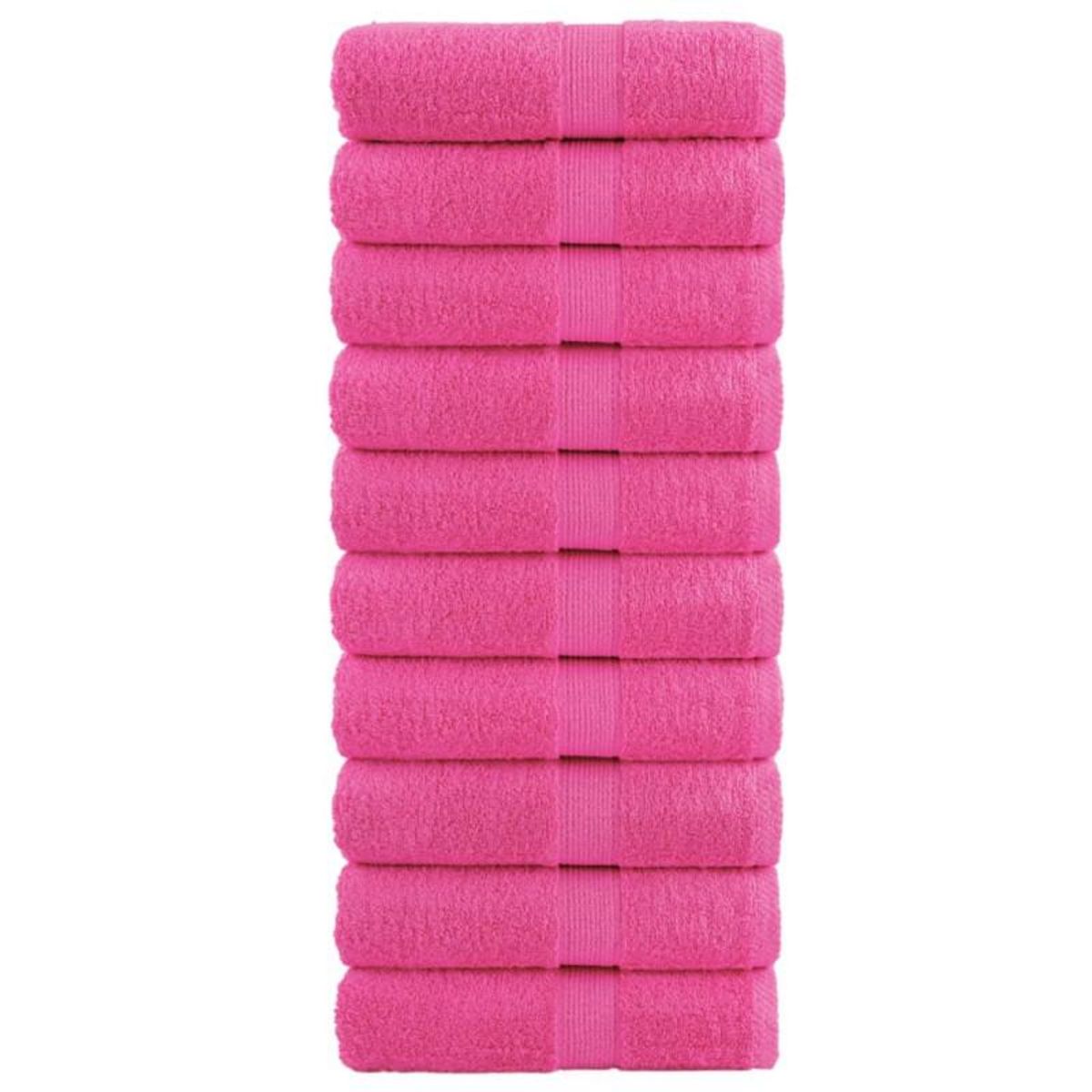 VIDAXL Serviettes d invité de qualité supérieure SOLUND 10 pcs rose