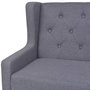 Voir la diapositive 4 : VIDAXL Canape a 3 places tissu gris