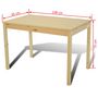 Voir la diapositive 6 : VIDAXL Table de salle a manger en bois avec 4 chaises Naturel