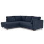 Voir la diapositive 3 : LISA DESIGN Anna - canapé d'angle gauche 5 places convertible en velours texturé
