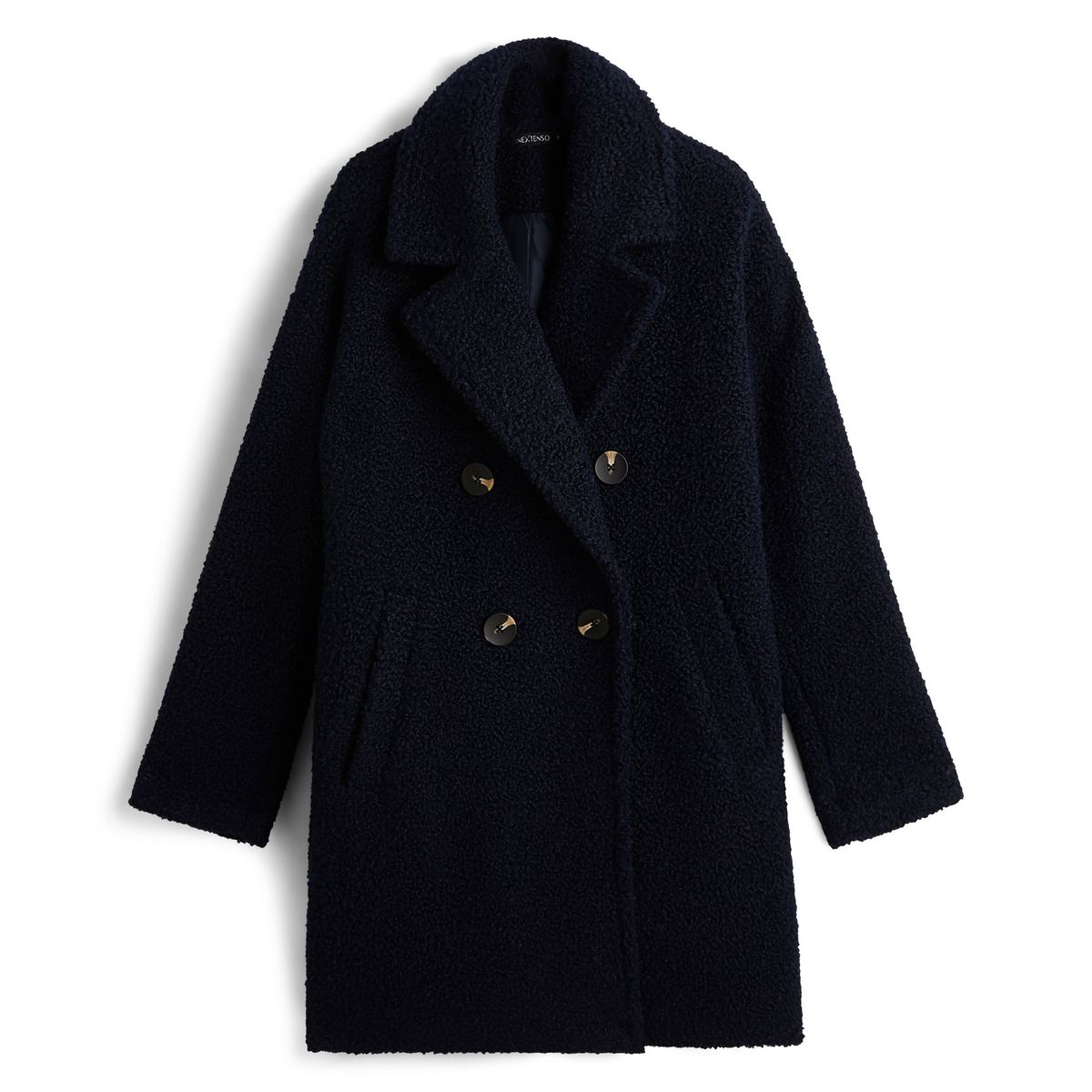 IN EXTENSO Manteau long bleu femme