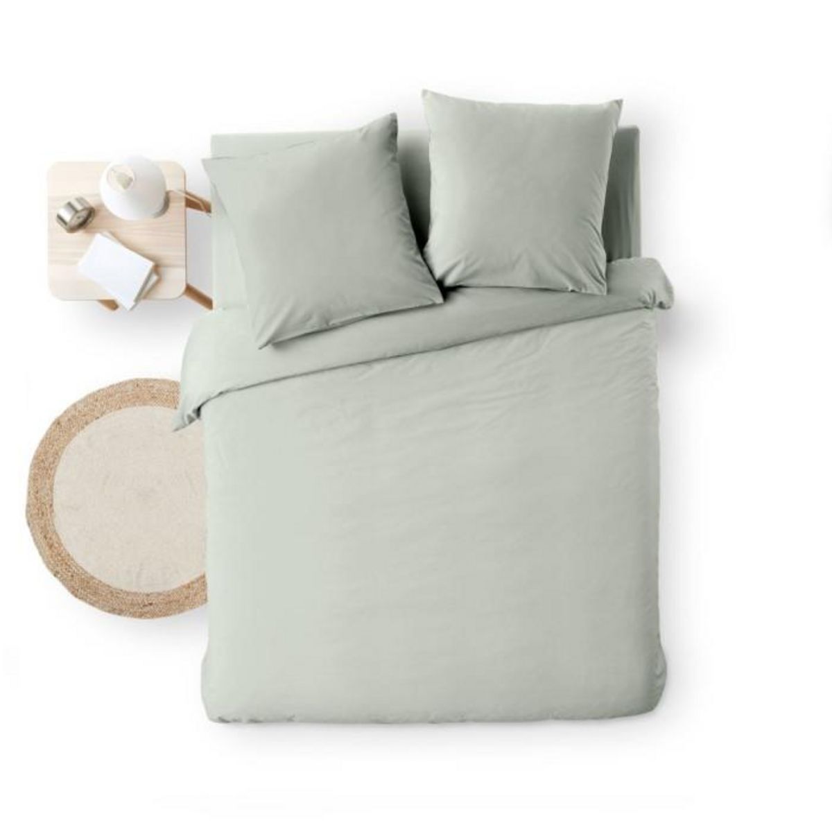 Paris Prix Parure de Lit 3 Pièces  Meline  240x220cm Sauge