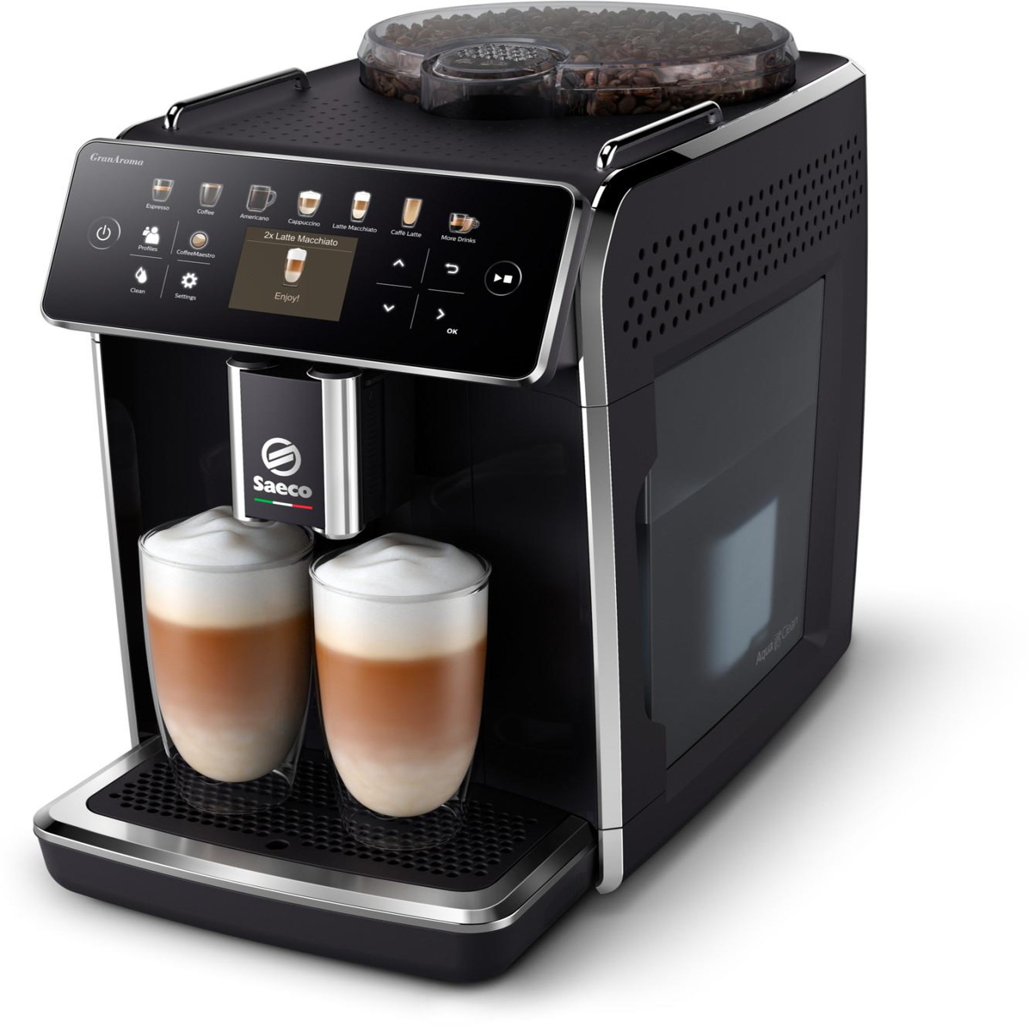 Voir la diapositive 1 : SAECO Machine à café automatique Saeco GranAroma SM6580/00 Noir