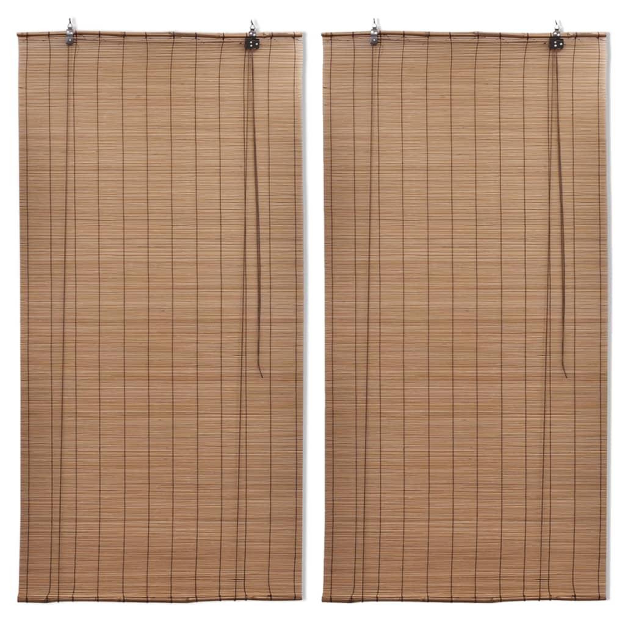 VIDAXL Stores roulants en bambou 2 pcs 80x160 cm marron