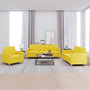 Voir la diapositive 1 : VIDAXL Ensemble de canapes 3 pcs avec coussins Jaune clair Tissu