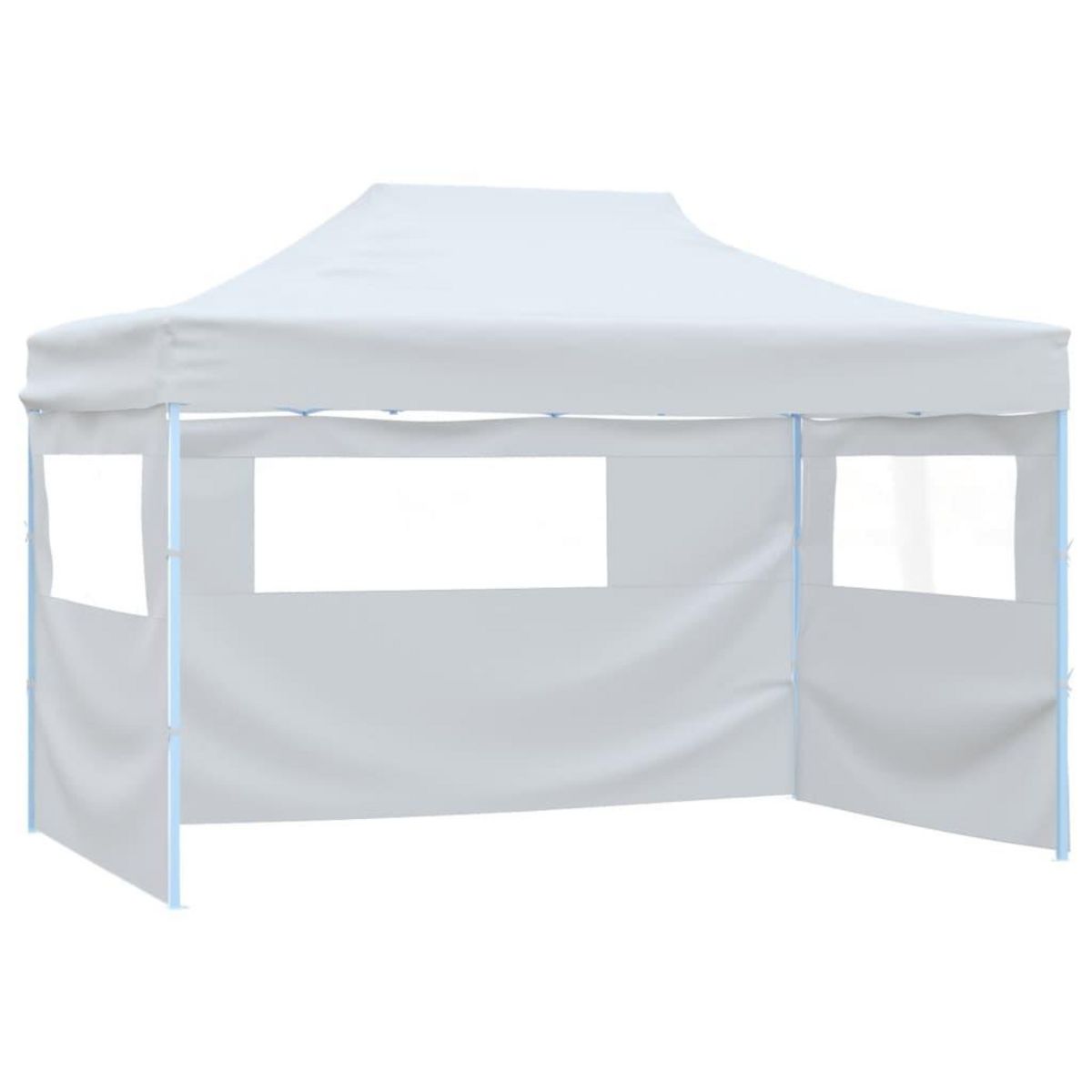 VIDAXL Tente de reception pliable avec 4 parois 3x4 m Acier Blanc