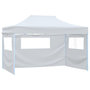 Voir la diapositive 4 : VIDAXL Tente de reception pliable avec 4 parois 3x4 m Acier Blanc