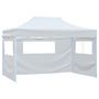 Voir la diapositive 4 : VIDAXL Tente de reception pliable avec 4 parois 3x4 m Acier Blanc