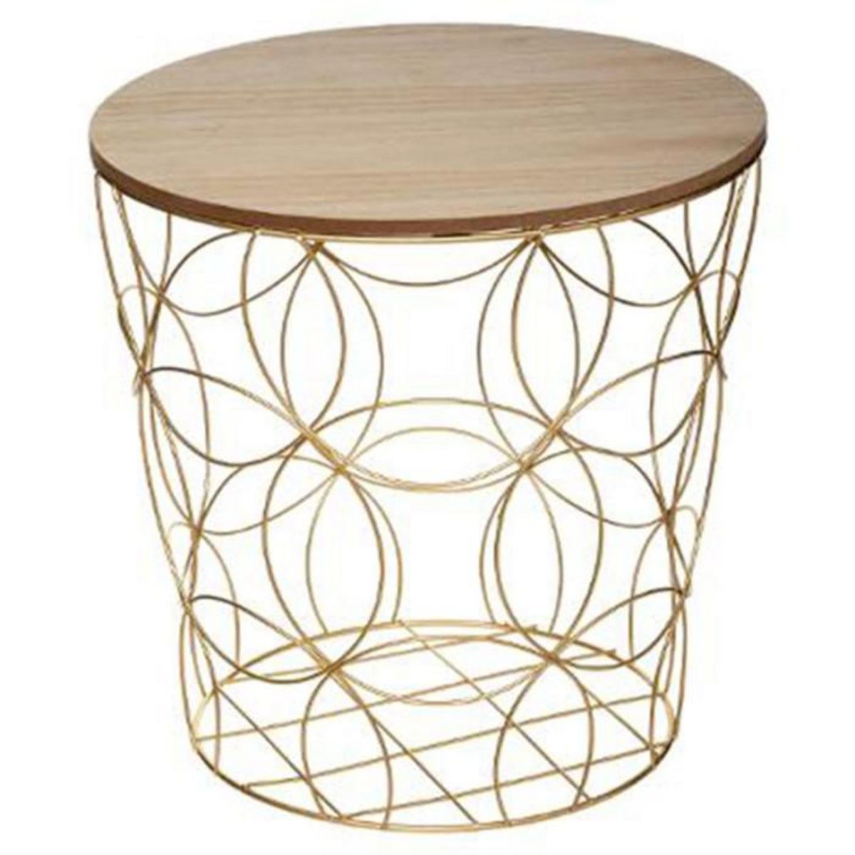 ATMOSPHERA Lot de 3 Tables d'Appoint Design  Kumi  45cm Or