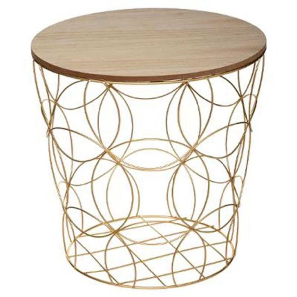 ATMOSPHERA Lot de 3 Tables d'Appoint Design  Kumi  45cm Or