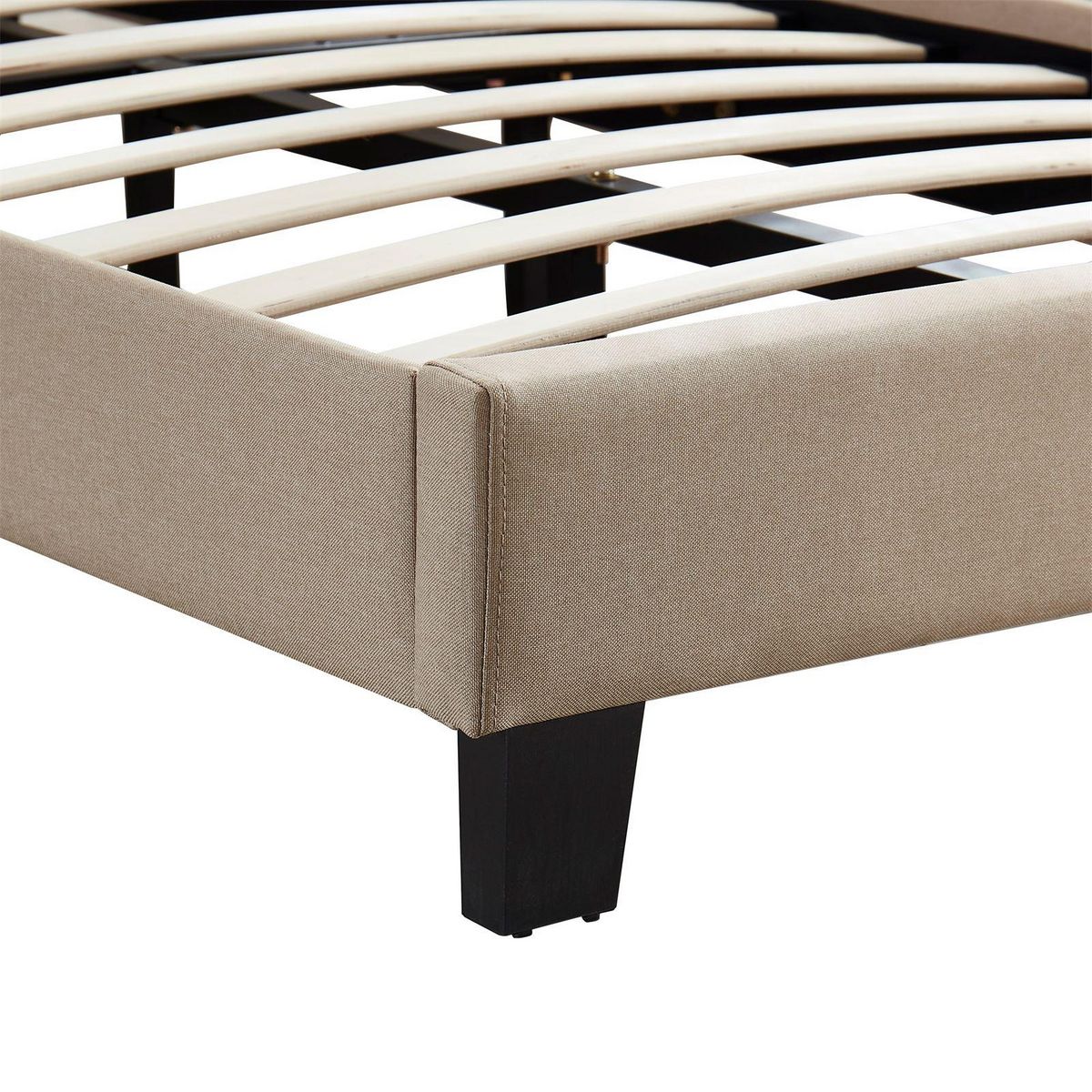 IDIMEX Lit 1 place FLORIDA, 90 x 190 cm, capitonné avec sommier, revêtement en tissu