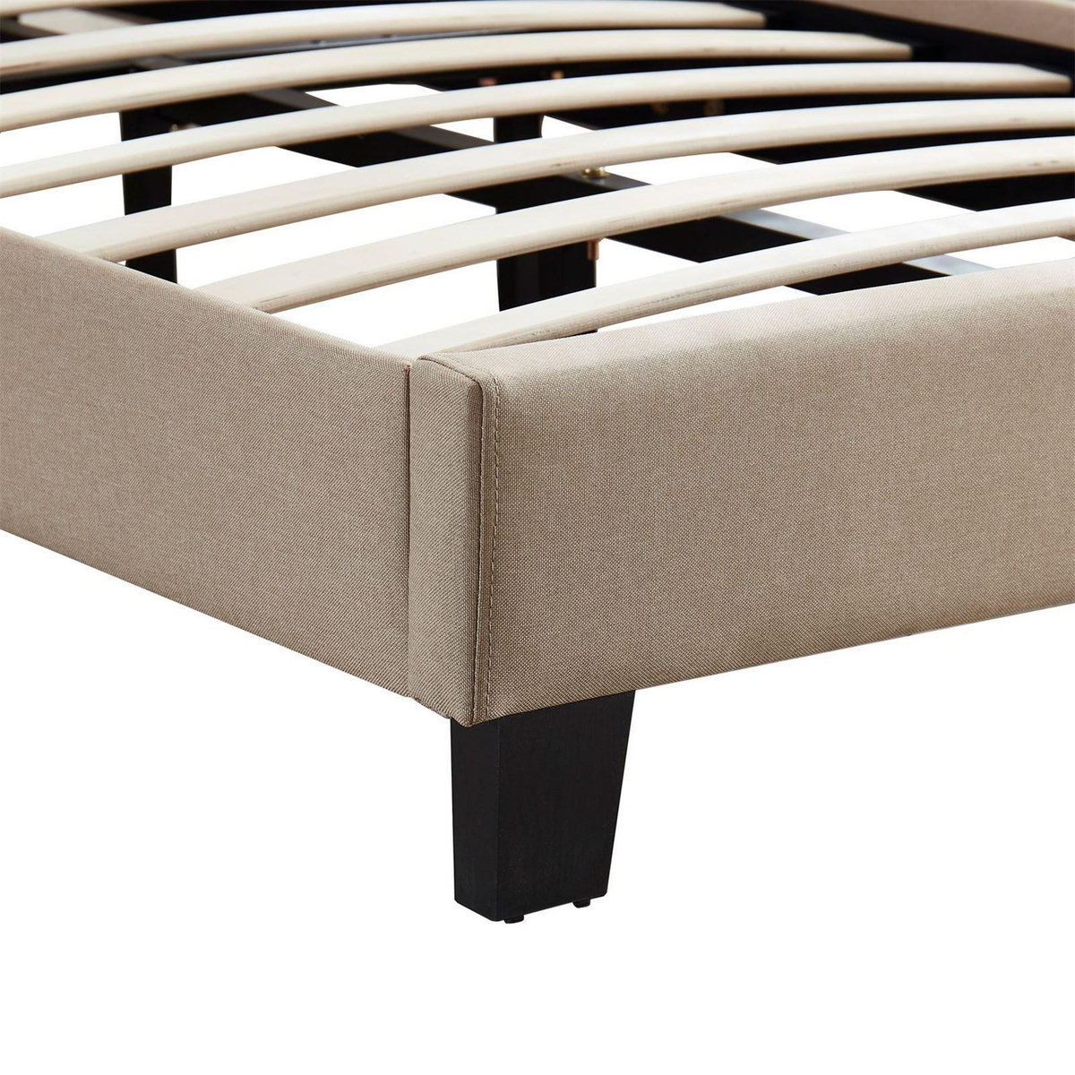 IDIMEX Lit 1 place FLORIDA, 90 x 190 cm, capitonné avec sommier, revêtement en tissu