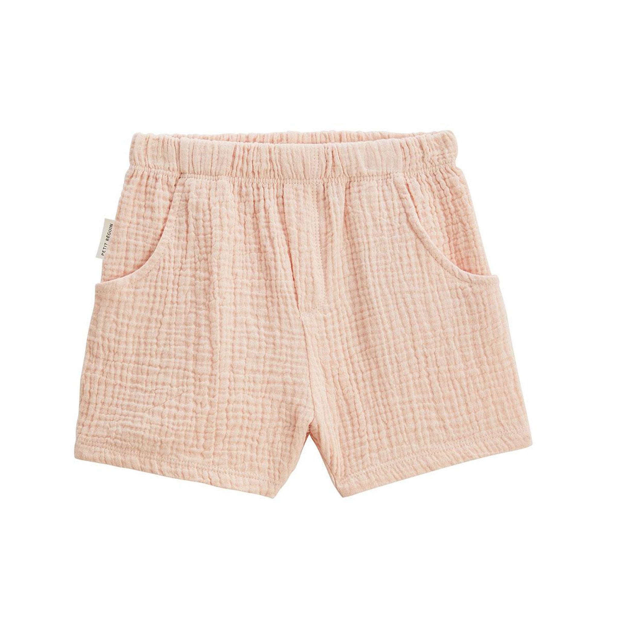 Voir la diapositive 6 : PETIT BEGUIN Ensemble bébé t-shirt et short en gaze de coton louison