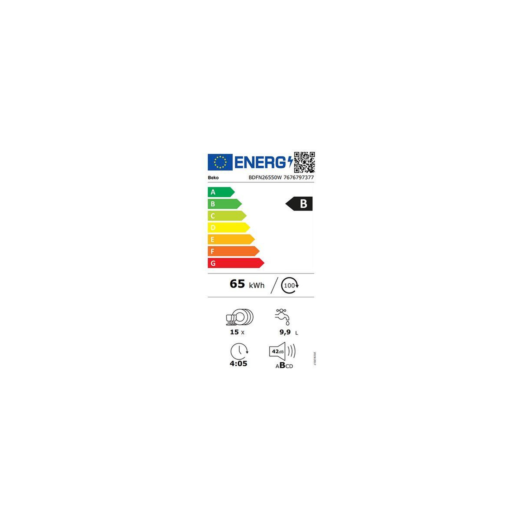 Voir la diapositive 6 : Beko Lave vaisselle 60 cm BDFN26550W
