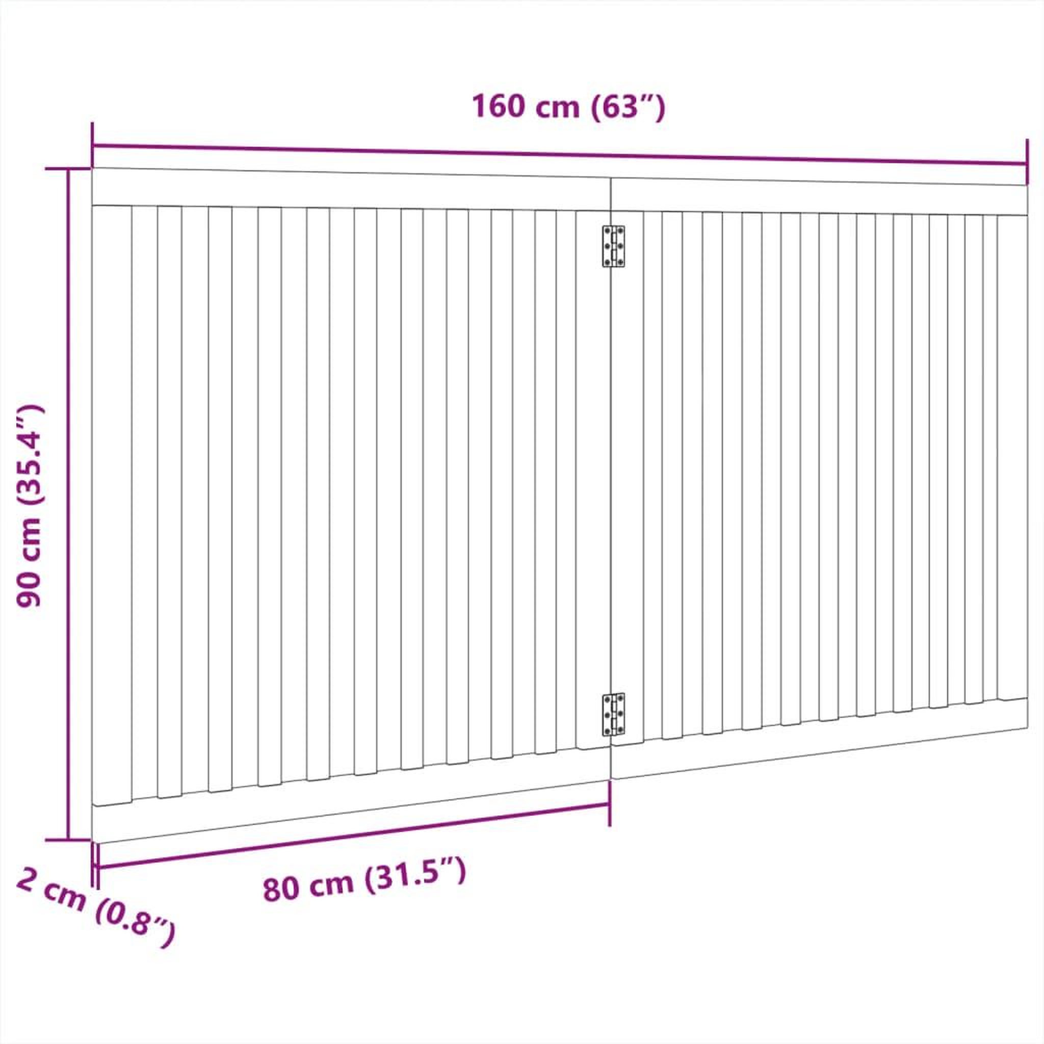 Voir la diapositive 6 : VIDAXL Barriere pour chien pliable 2 panneaux 160 cm bois de peuplier
