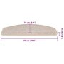 Voir la diapositive 6 : VIDAXL Tapis d'escalier 30 pcs taupe 65x24x4 cm