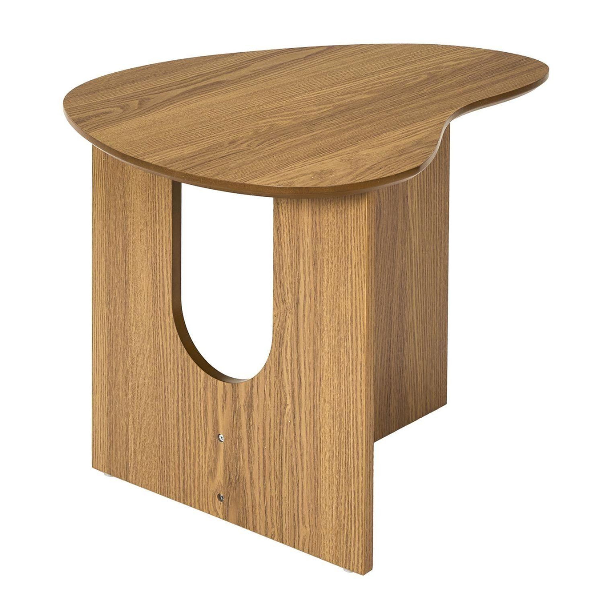 Voir la diapositive 4 : The Home Deco Factory Table d'appoint asymétrique en bois calypso - beige