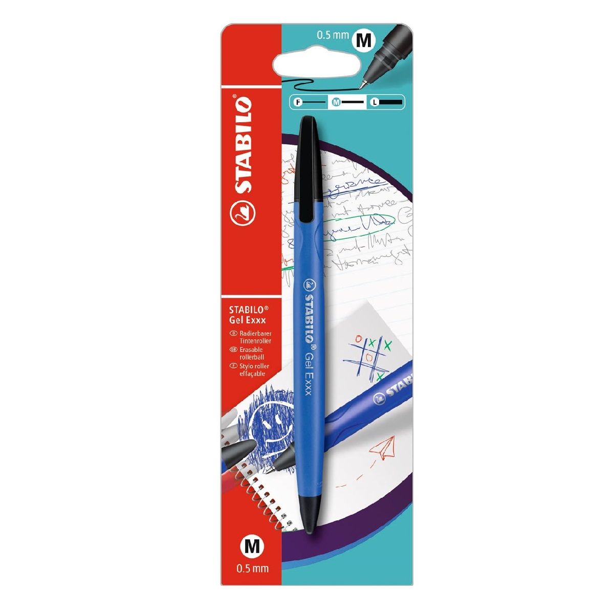 STABILO  Stylo gel thermosensible pointe moyenne encre bleue