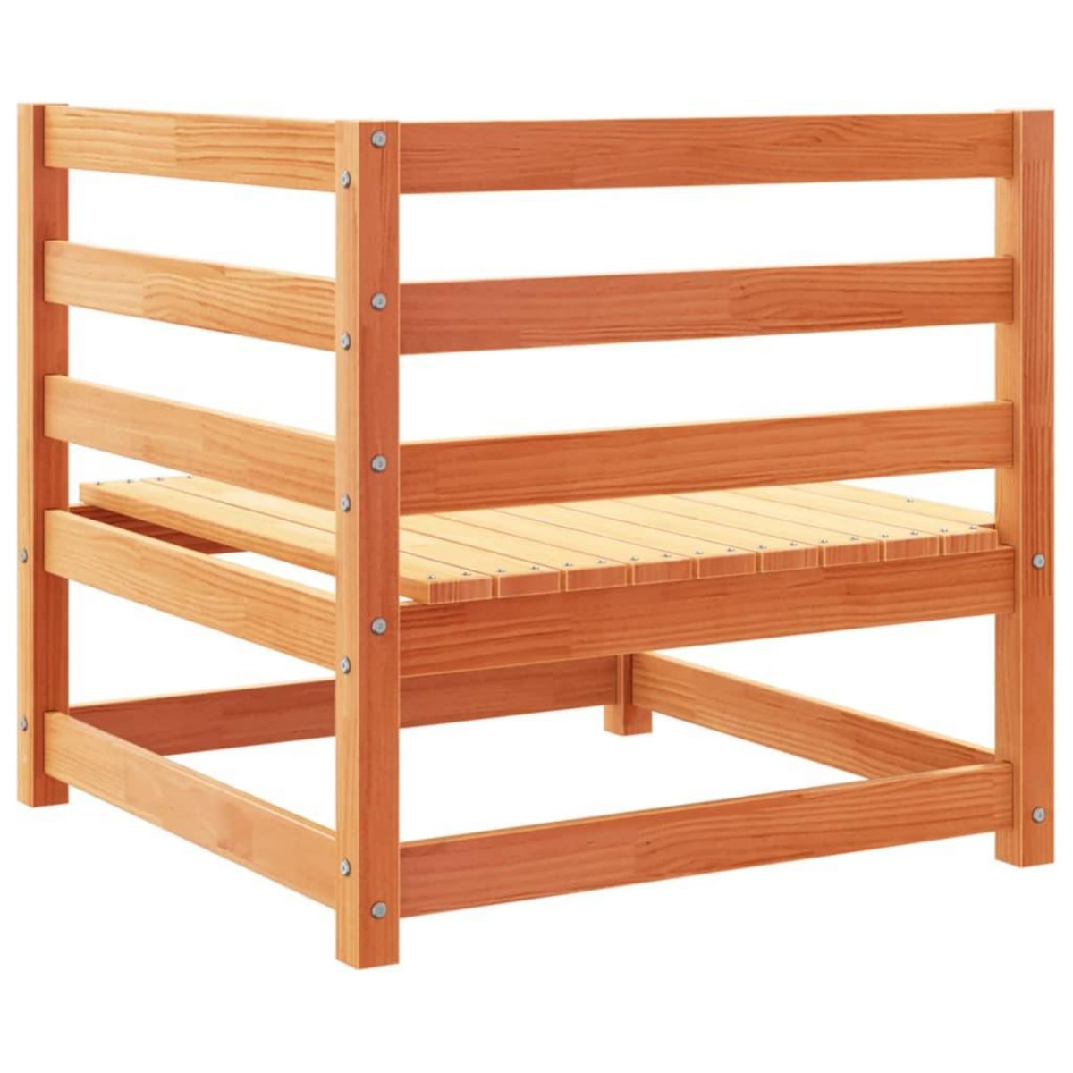 VIDAXL Salon de jardin 2 pcs cire marron bois de pin massif